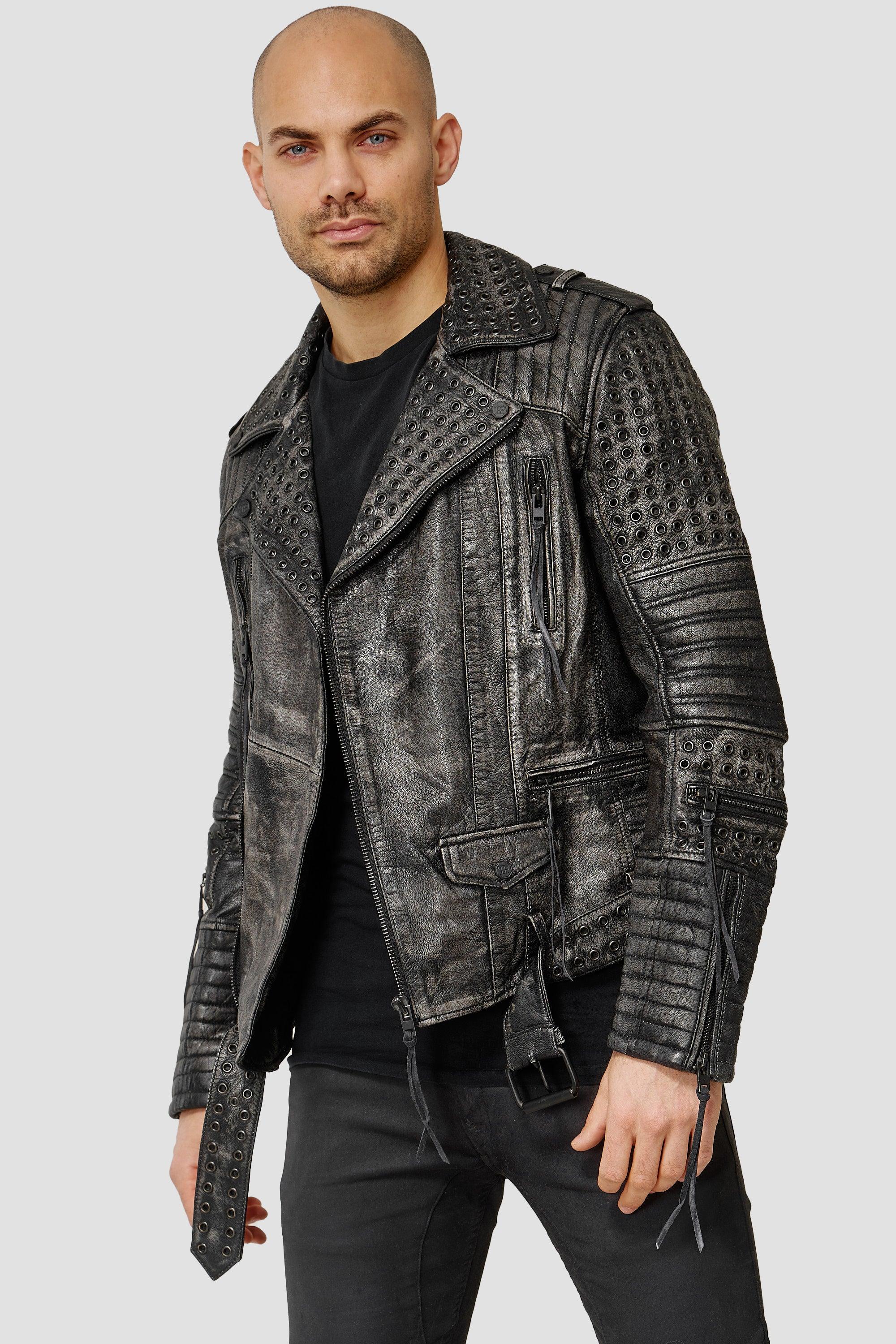 Geralt - TRUEPRODIGY - Herrenmode, Kollektion 2023, Leder, Lederjacke - 3702102-2999-S